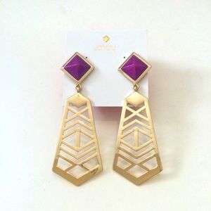 Landry Genuine Gemstone & Gold Dangle Earrings